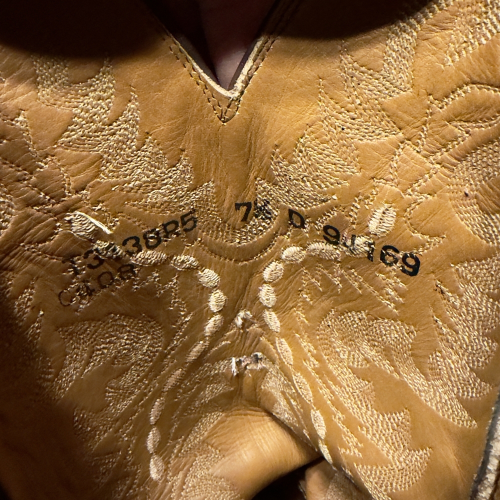 Lucchese Men's Brown Ostrich Leather Boots - Picture 4 of 16